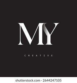 MY Monogram Logo Minimal Elegant Letter mark for Luxury, Fashion   Creative Brands	
