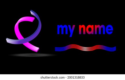 my name logo is abstract and simple