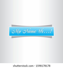 My name is vector design template with blue color concept.