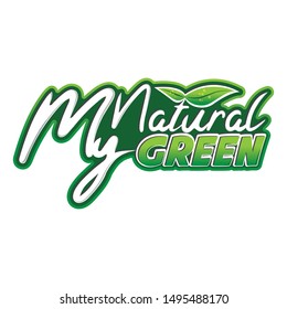 my natural green logo vector design
