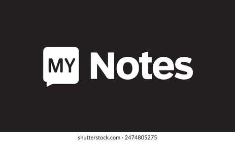 My Notes text vector art design