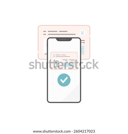 My Number Card eKYC via Smartphone – Identity Verification Icon with Checkmark
