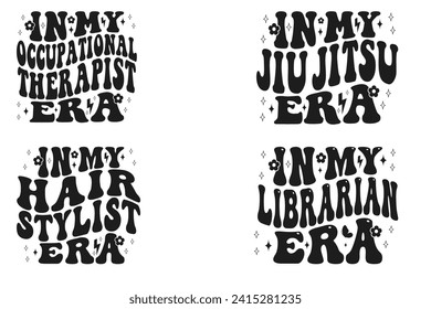 In My Occupational Therapist Era, In My Jiu Jitsu Era, In My Hair Stylist Era, In My Librarian Era retro T-shirt