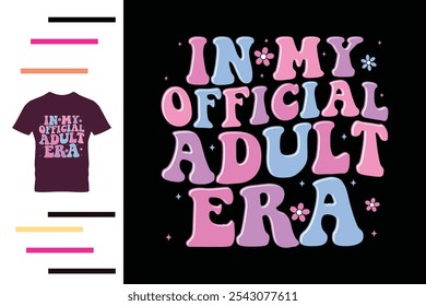 No meu design oficial de camiseta da era adulta