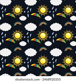 My Only Sunshine Seamless Vector Pattern Design
