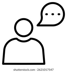 In My Opinion icon line vector illustration