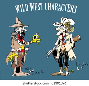 my original vector drawing of the Buffalo Bill and Wild Bill Hitchcock