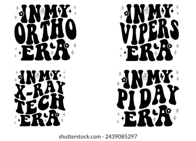 In My Ortho Era, In My Vipers Era, In My X-Ray Tech Era, In My Pi Day Era retro T-shirt