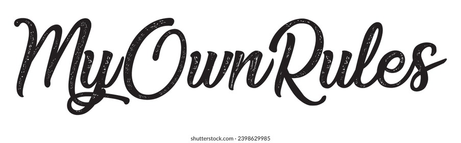 my own rules text on white background.