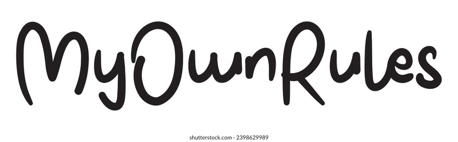 my own rules text on white background.
