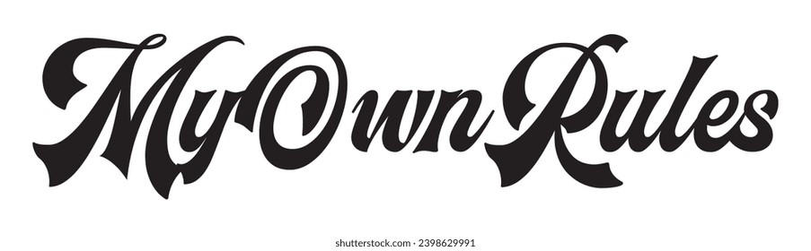 my own rules text on white background.