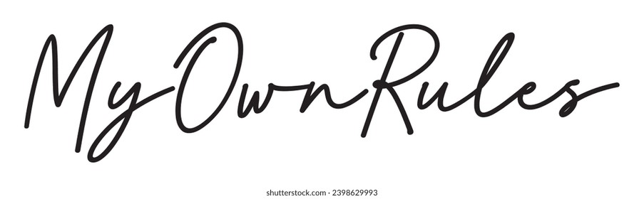my own rules text on white background.