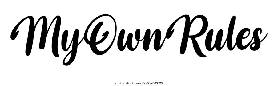 my own rules text on white background.
