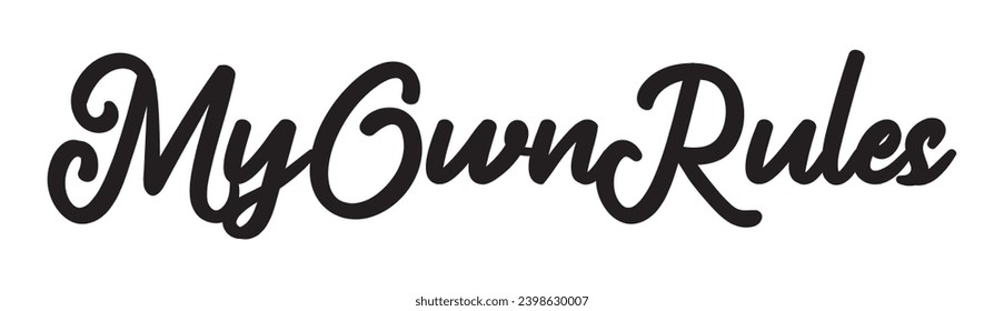 my own rules text on white background.