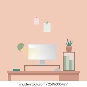 My own study interior, desk interior