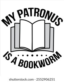 My Patronus es una camiseta de Bookworm, archivo de Vector