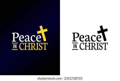 My Peace I give you. Peace In Christ. Bible Scripture Typography Design Card from Gospel of John. Motivational Quote Design With 2 Different Colors: Colorful And Black And White