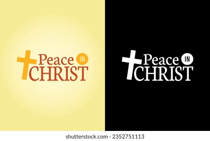My Peace I give you. Peace In Christ. Bible Scripture Typography Design Card from Gospel of John. Motivational Quote Design With 2 Different Colors: Colorful And Black And White