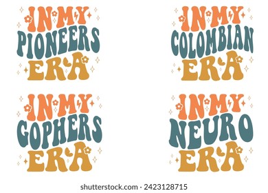 In My Pioneers Era, In My Colombian Era, In My Gophers Era, In My Neuro Era retro T-shirt