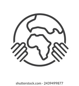 My planet earth vector logo, icon.