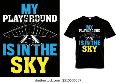 Mi patio de recreo está en el cielo - Camiseta de paracaidismo 