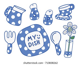 My polka dot dish