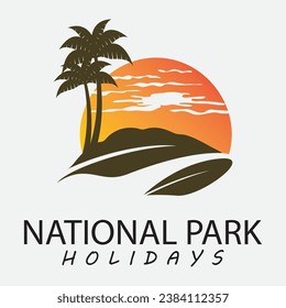 My Real Holiday logo vector design icon template