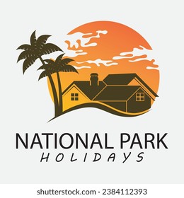My Real Holiday logo vector design icon template