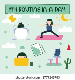 my routine in a day