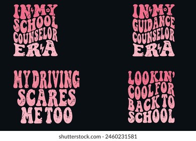 In my school counselor era, in my guidance counselor era, my driving scares me too, lookin' cool for back to school Retro T-shirt