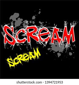  My Scream funny vector illustration 