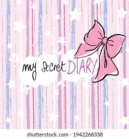 my secret diary pattern vector desing