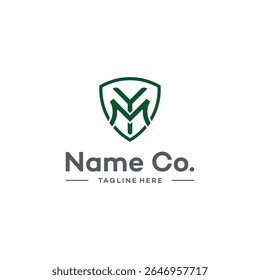 MY shield vector logo. logo templates