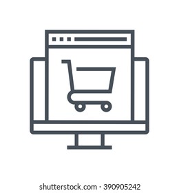 My shop icon suitable for info graphics, websites and print media. Colorful vector, flat icon, clip art.