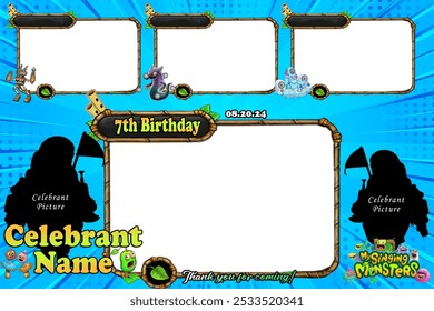 My Singing Monsters Birthday Layout