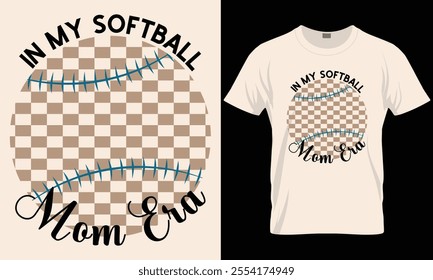 In My Softball Mom Era T-Shirt Design Template, Mom Gift 