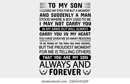 My Son Forever - Gift for Son, Birthday, Dog Tag Necklace Gift for Son from Father, Son's Birthday, Christmas Gift, Graduation Necklace, Dog Tag Necklace,

