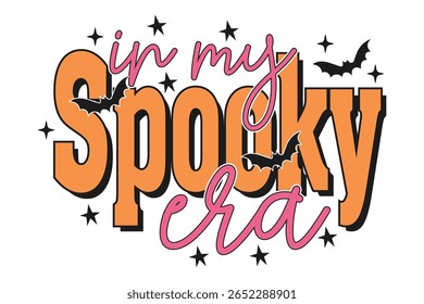 Em Minha Era Assustadora EPS Halloween Spooky T-shirt Design