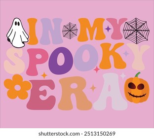 In My Spooky Era Retro T-shirt, Halloween Retro,  Spooky Season,