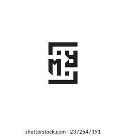MY square concept retro logo in high quality professional design that will print well across any print media