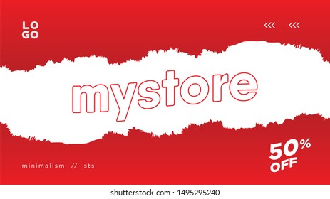 My Store Bakcground Template Red