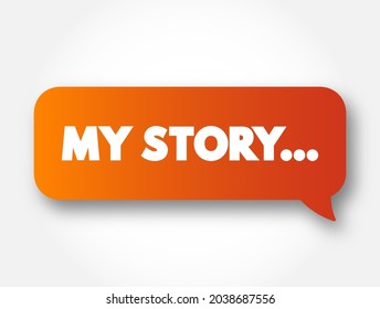 My Story text message bubble, concept background