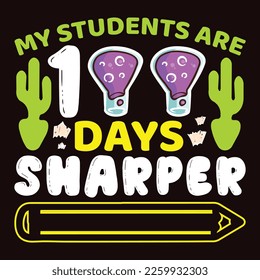 Meine Schüler sind 100 Tage Snapper , Happy back to School Day Shirt Printvorlage, Typografie Design für Kindergarten Vorschulen, letzter und erster Tag der Schule, 100 Tage Schulhemd