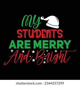My Students Are Merry And Bright, Vector file