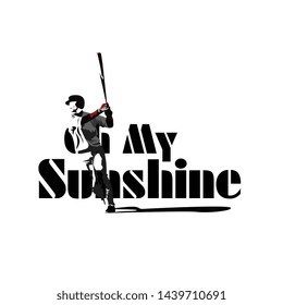 my sunshine, beautiful greeting card background or banner with sport theme