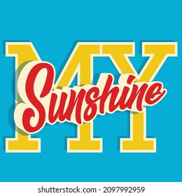 diseño vectorial de tipografía de mi sol