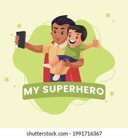 My superhero banner design template.