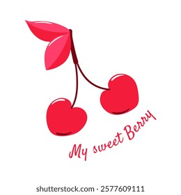 My sweet berry. Valentine's Day card.