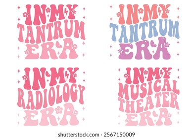 In My Tantrum Era, In My Radiology Era, In My Musical Theater Era retro T-shirt