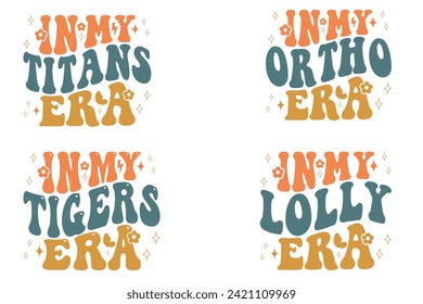 In My Titans Era, In My Or tho Era, In My Tigers Era, In My Lolly Era retro t-shirt